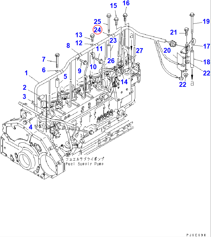 Diagram 04434-51910 CLIP - Komatsu