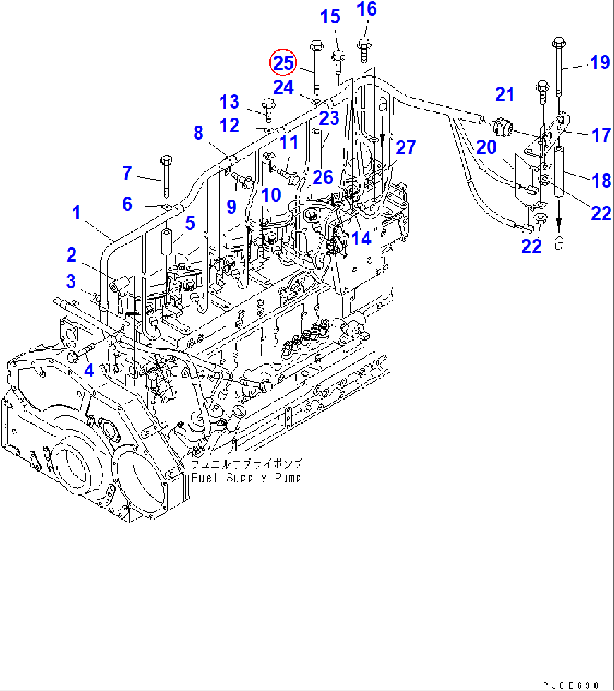 Diagram 01436-01055 BOLT - Komatsu