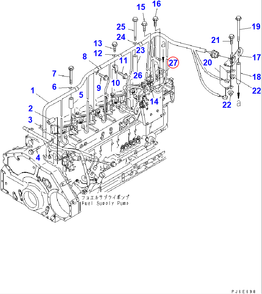 Diagram 08036-00519 CAP - Komatsu