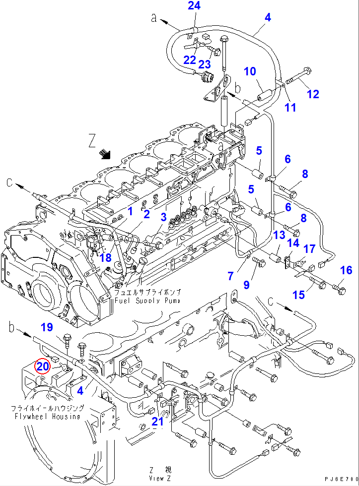 Diagram 08193-20012 CLIP - Komatsu