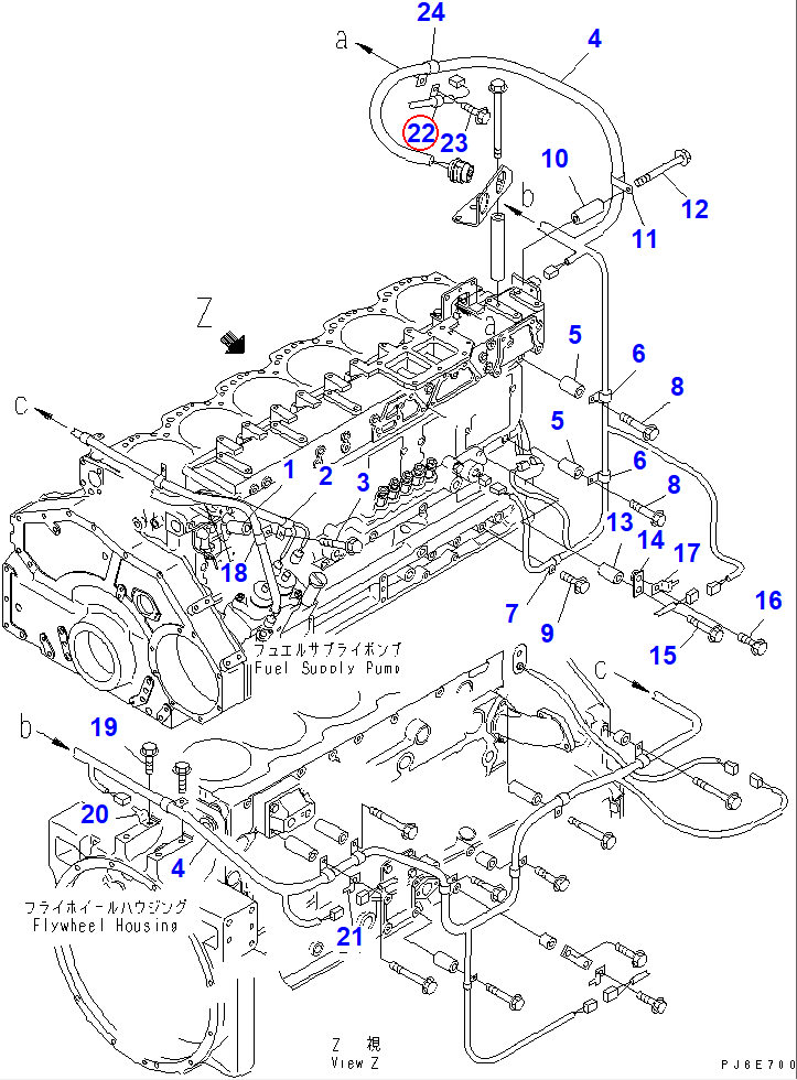 Diagram 04434-51010 CLIP - Komatsu