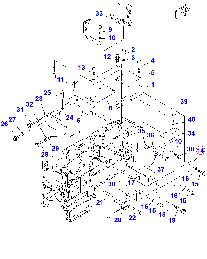Diagram 6156-11-5350 COVER - Komatsu