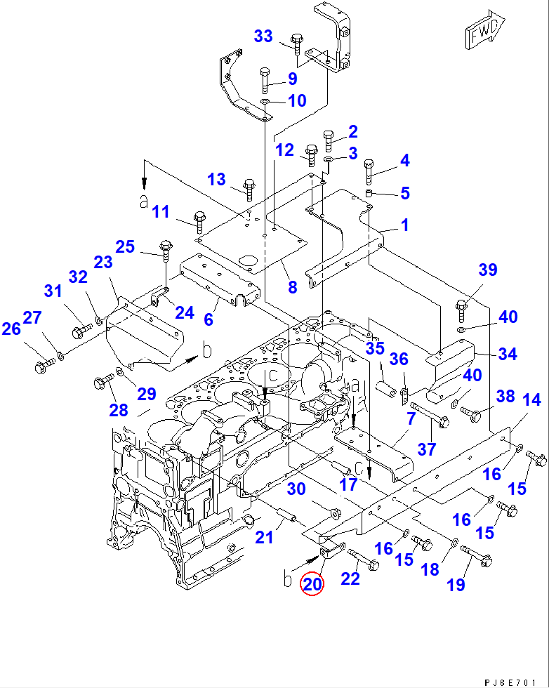 Diagram 6212-55-5960 STAY - Komatsu