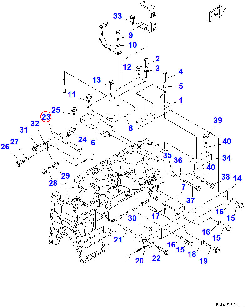 Diagram 6156-11-5440 COVER - Komatsu