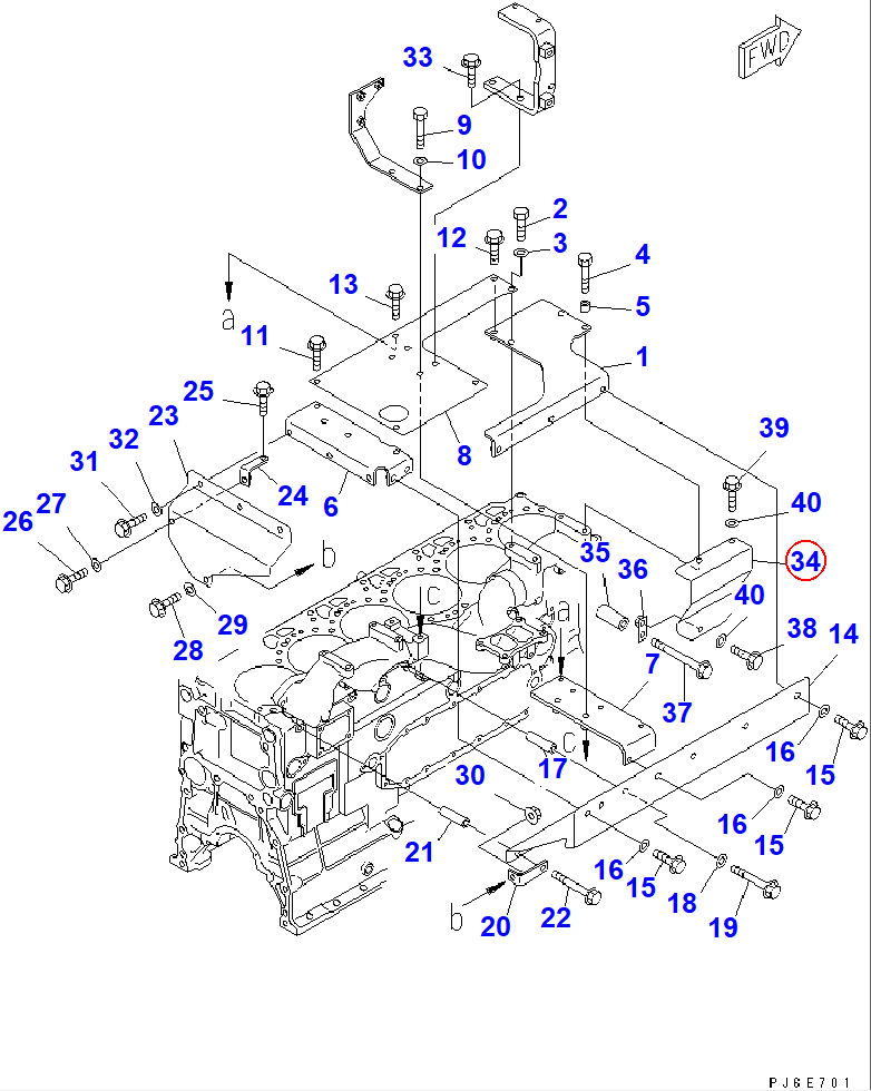 Diagram 6156-11-5460 COVER - Komatsu