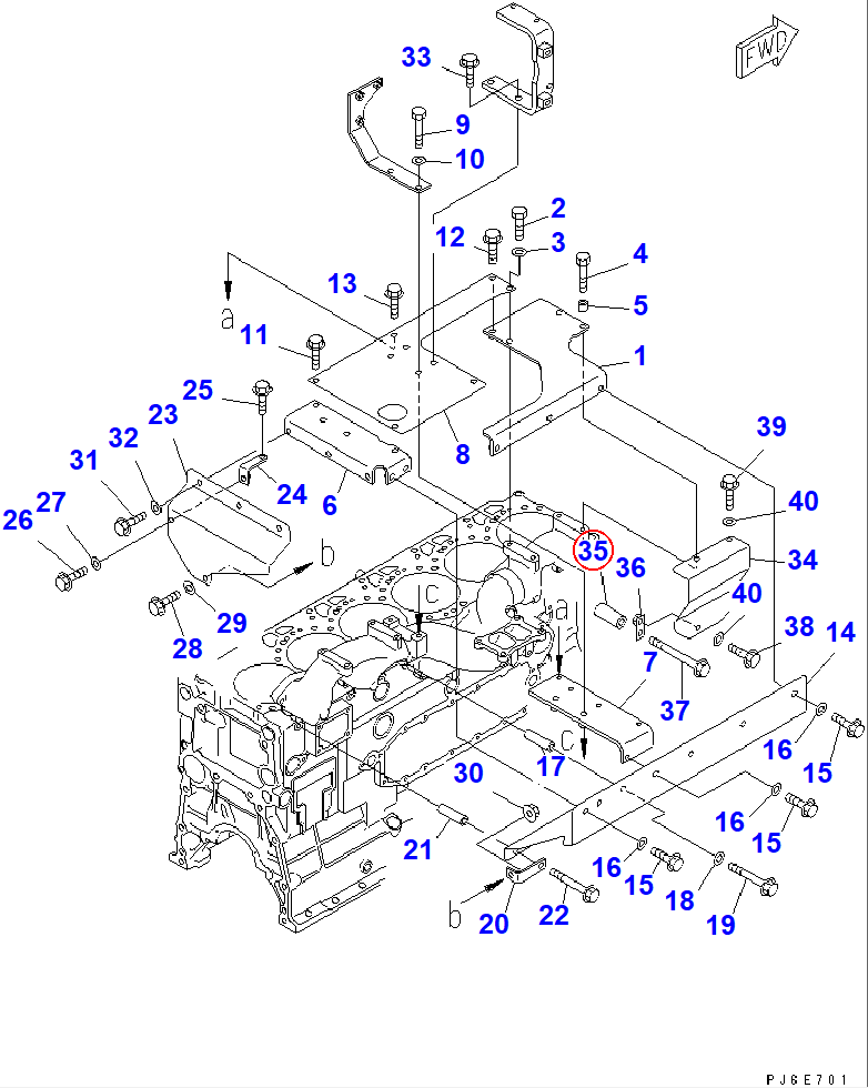 Diagram 6143-11-4290 SPACER - Komatsu