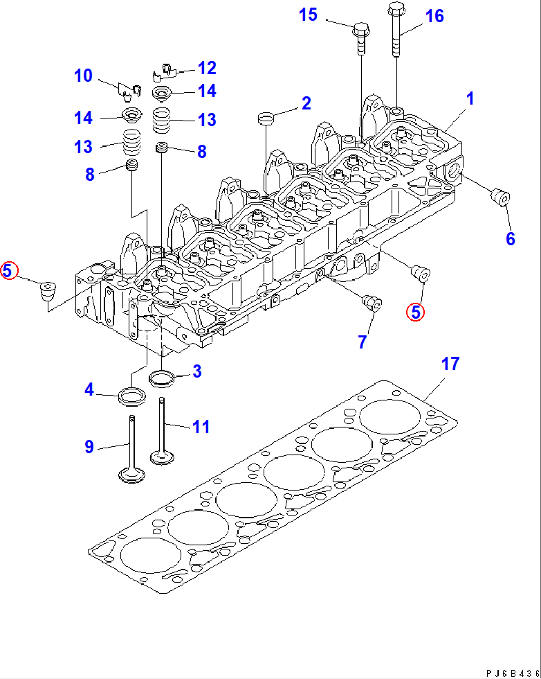 Diagram 6732-11-1910 PLUG - Komatsu