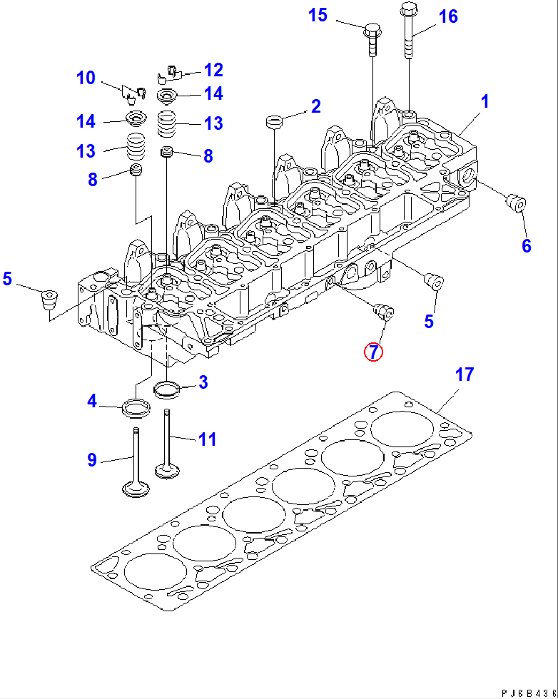 Diagram 6732-11-1930 PLUG - Komatsu