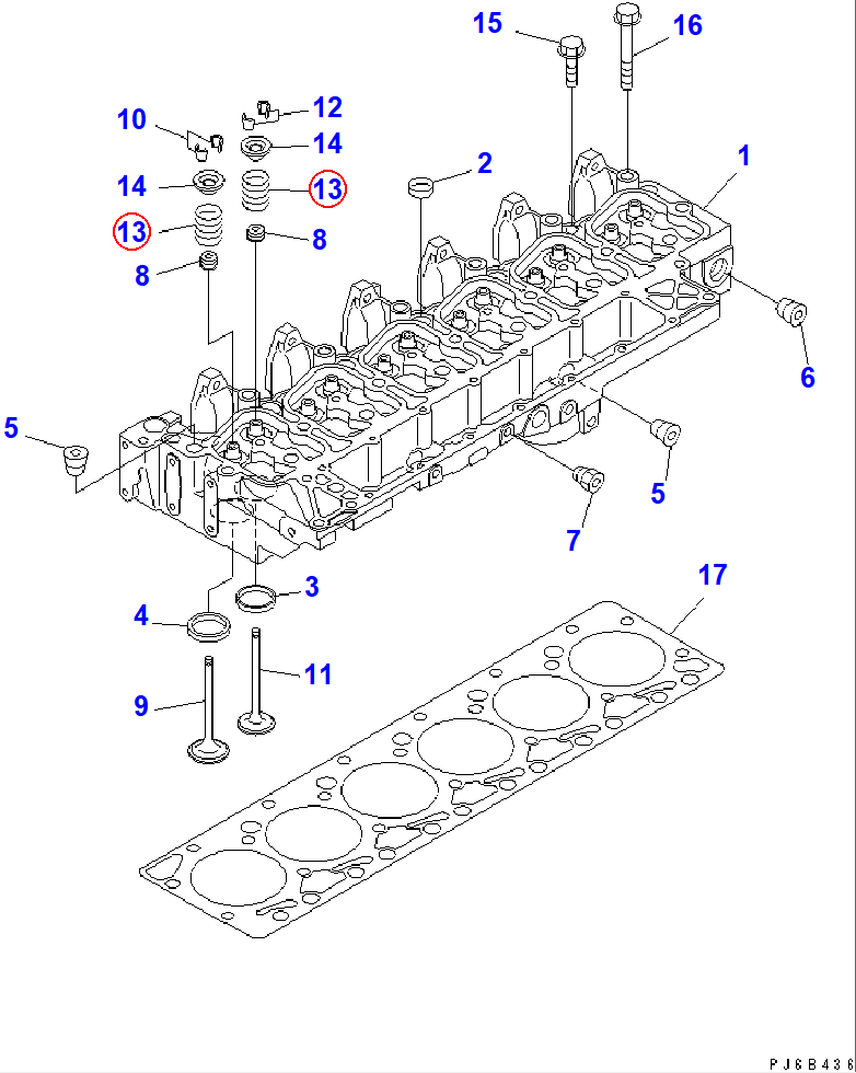 Diagram 6732-41-4430 SPRING - Komatsu