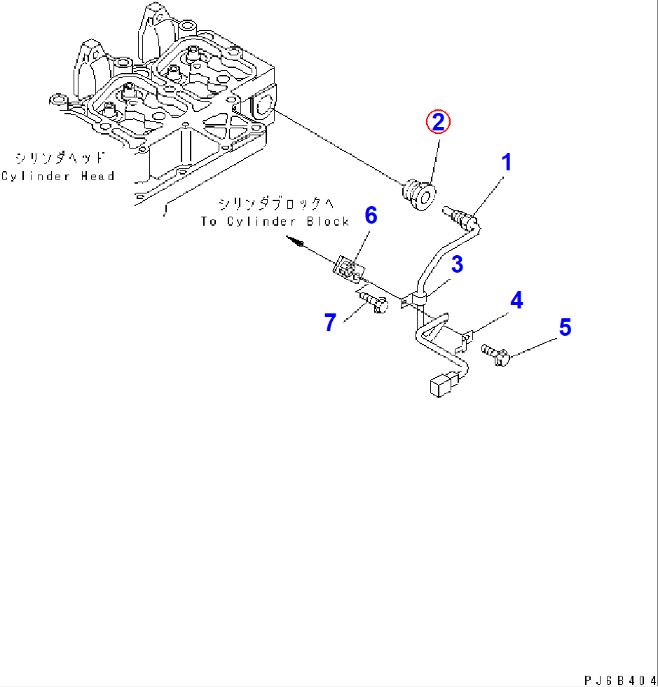Diagram 6732-11-6140 ADAPTER - Komatsu