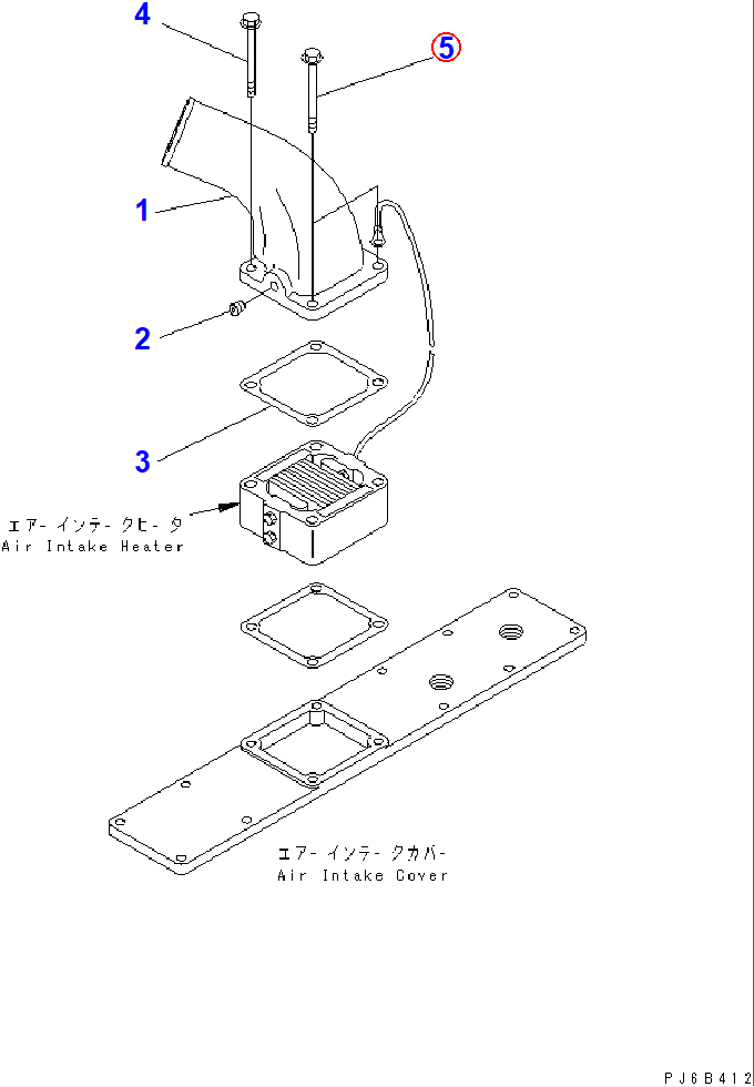 Diagram 6736-81-8730 BOLT - Komatsu