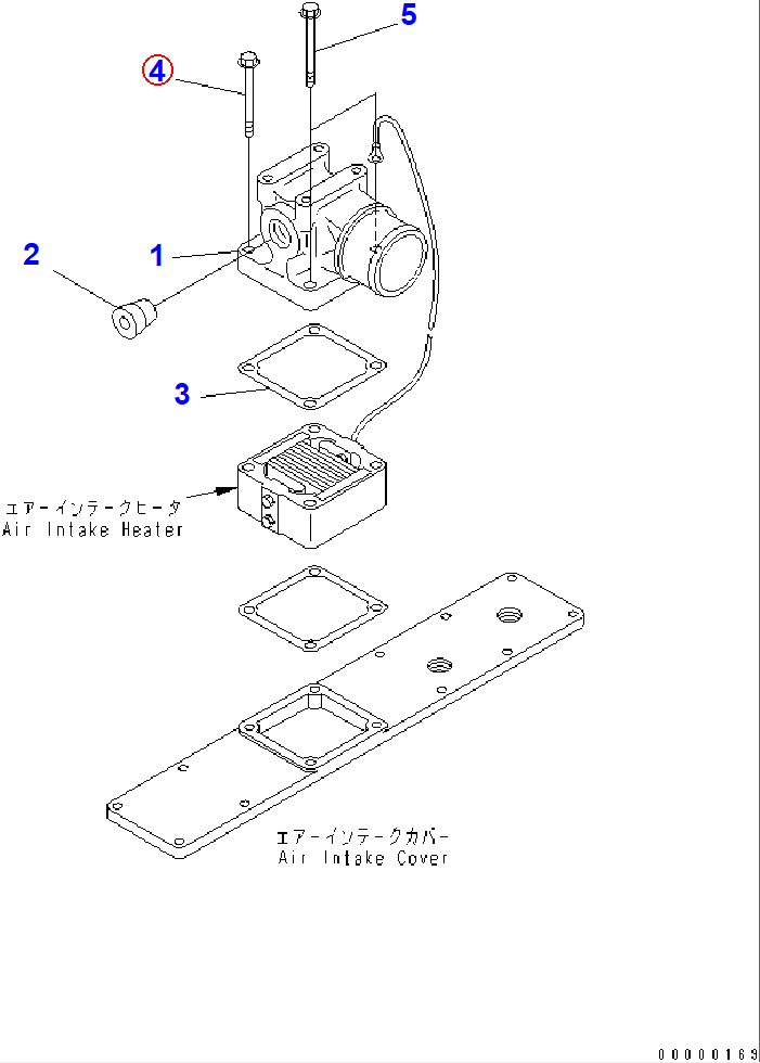 Diagram 6732-11-4170 BOLT - Komatsu