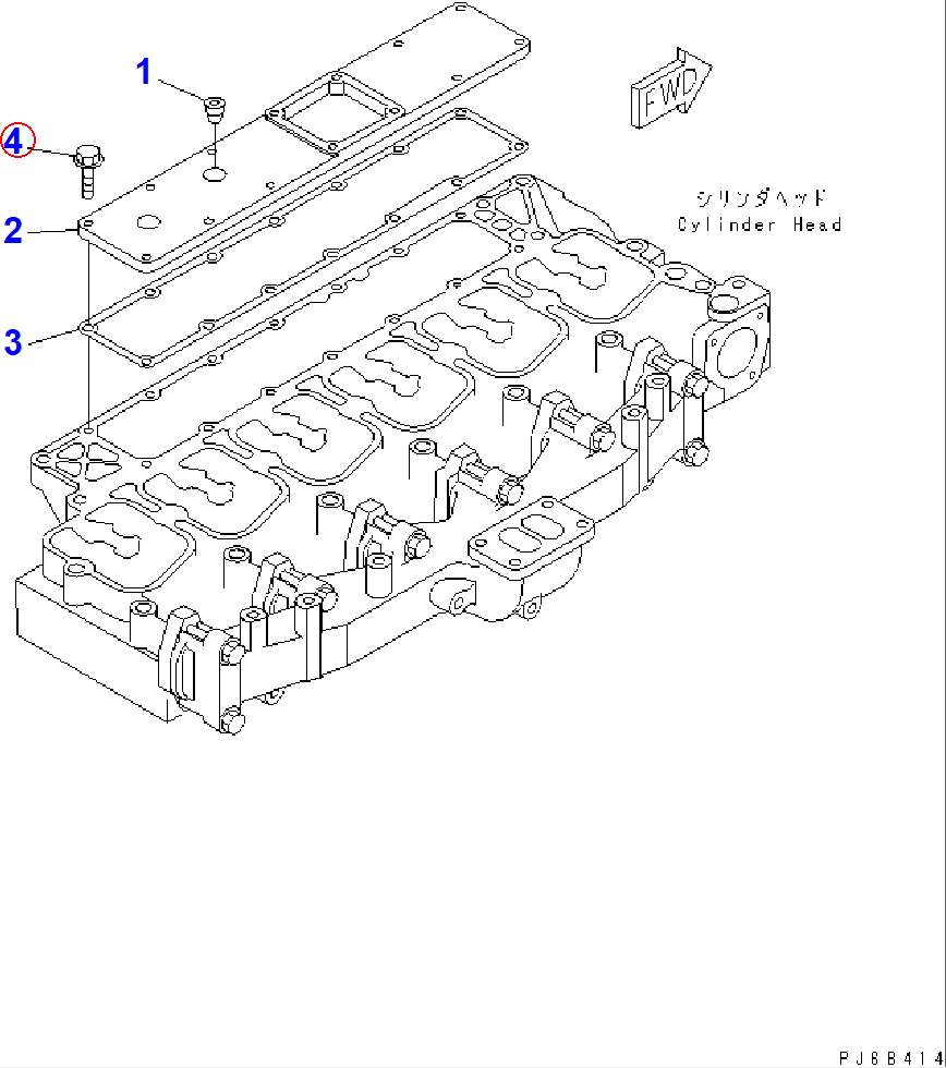 Diagram 6732-11-4160 BOLT - Komatsu