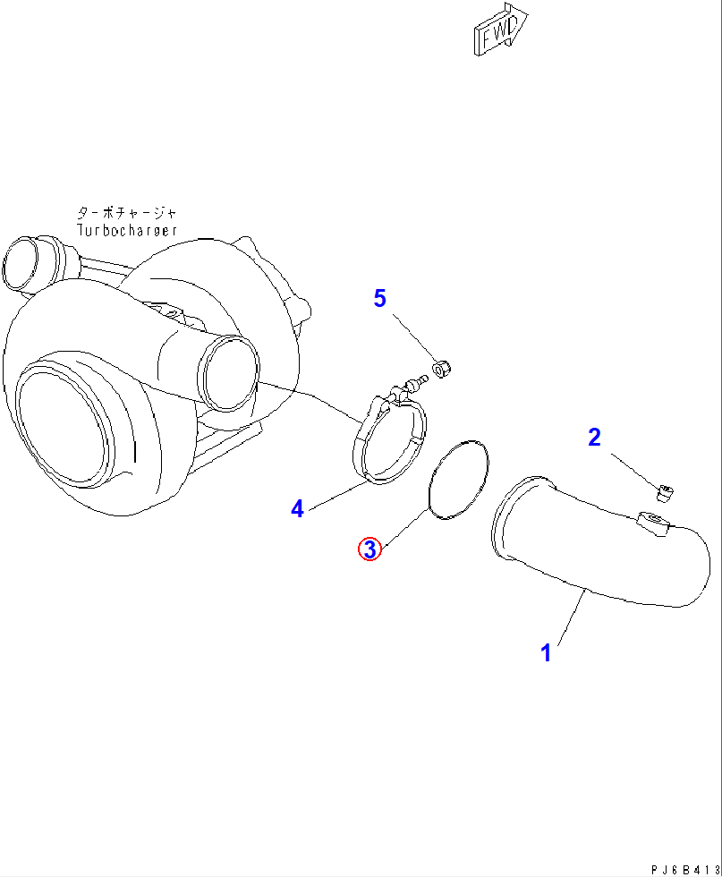 Diagram 6738-11-4370 O-RING (K1) - Komatsu