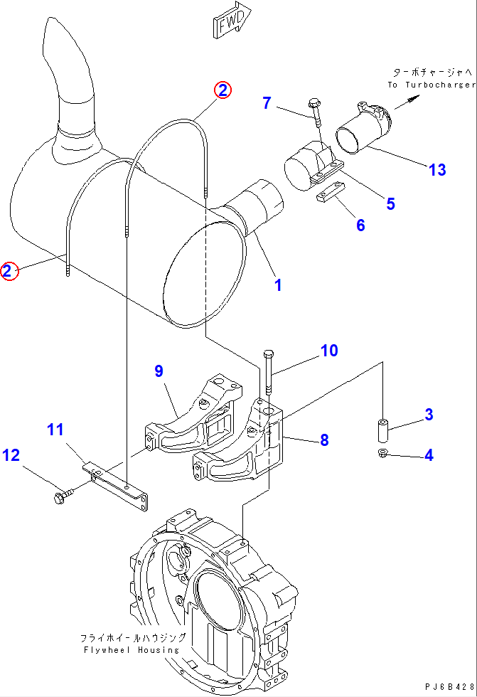 Diagram 6738-11-5940 U-BOLT - Komatsu