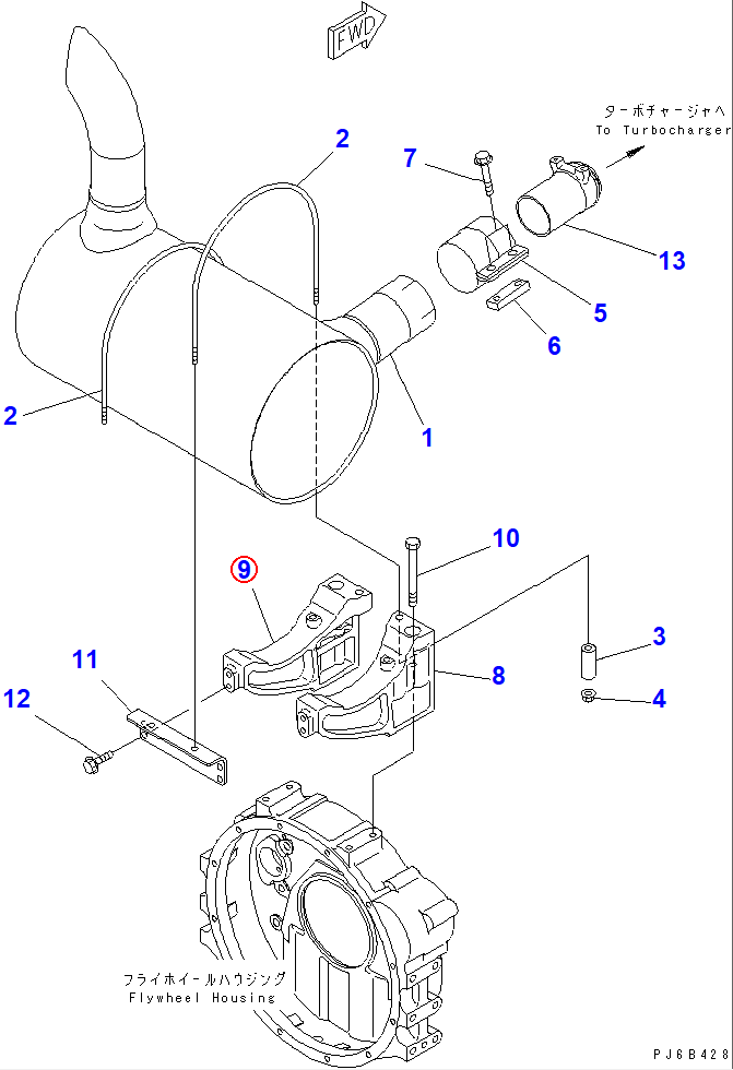 Diagram 6738-11-5320 BRACKET - Komatsu