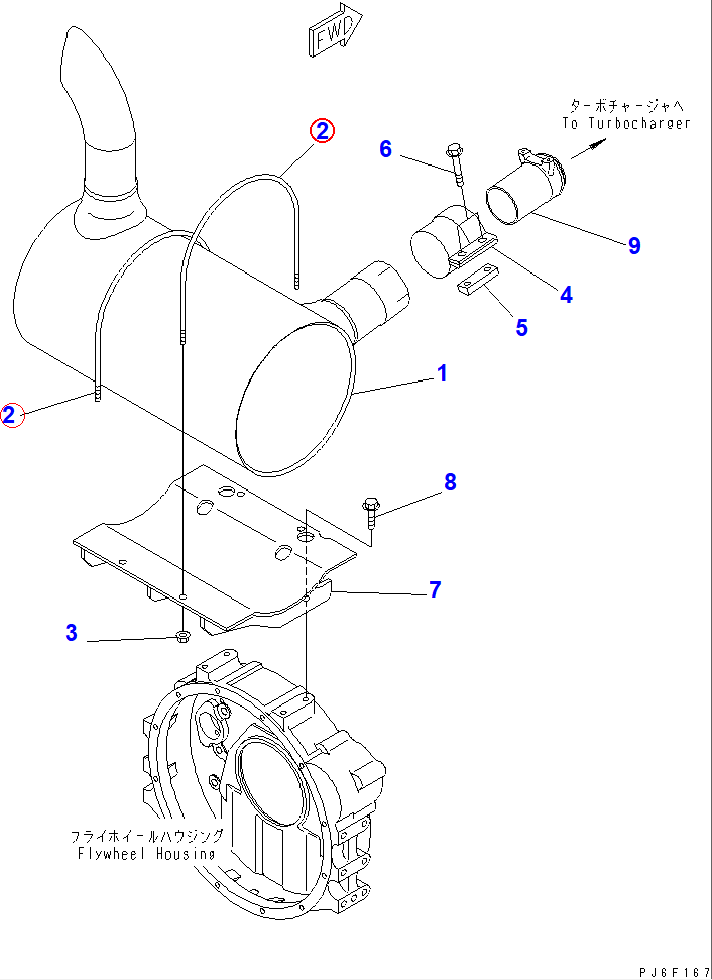 Diagram 6222-11-5940 U-BOLT - Komatsu