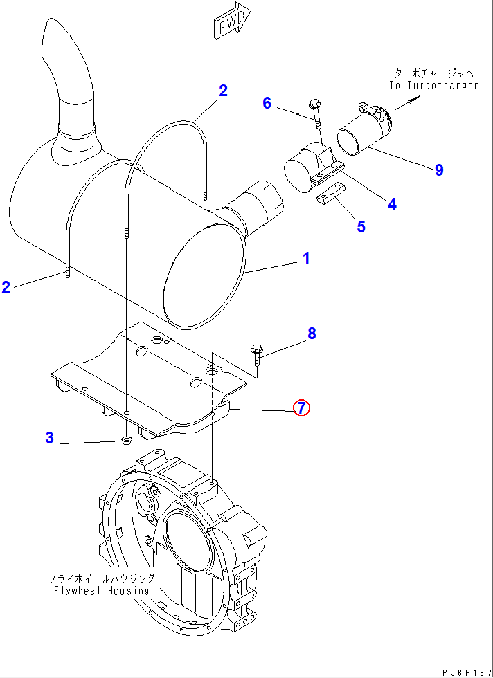 Diagram 6738-11-5380 BRACKET - Komatsu