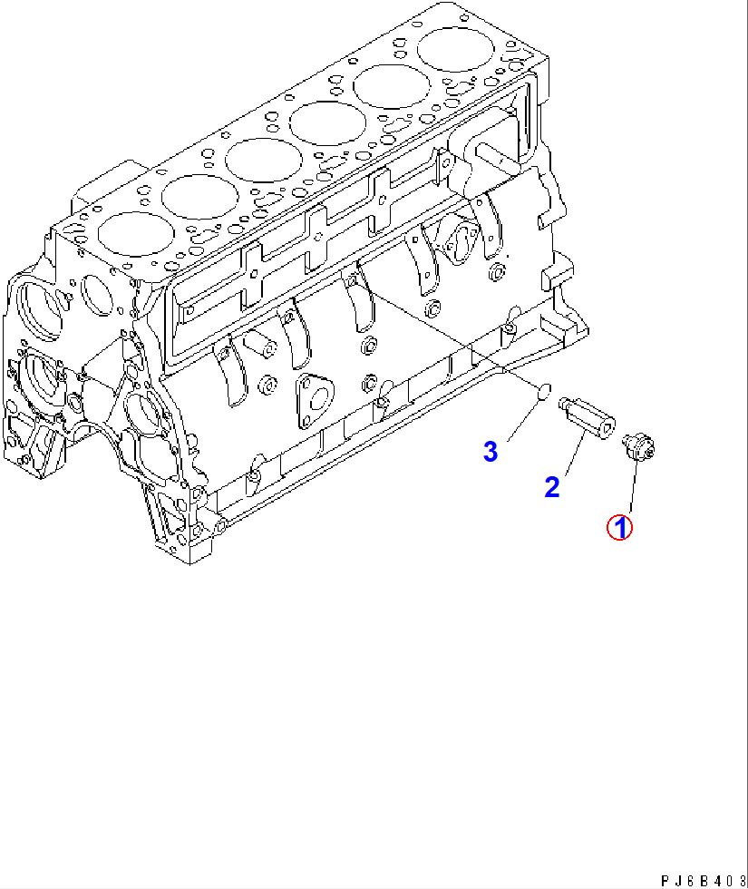 Diagram 08073-10505 SWITCH,OIL PRESSURE - Komatsu