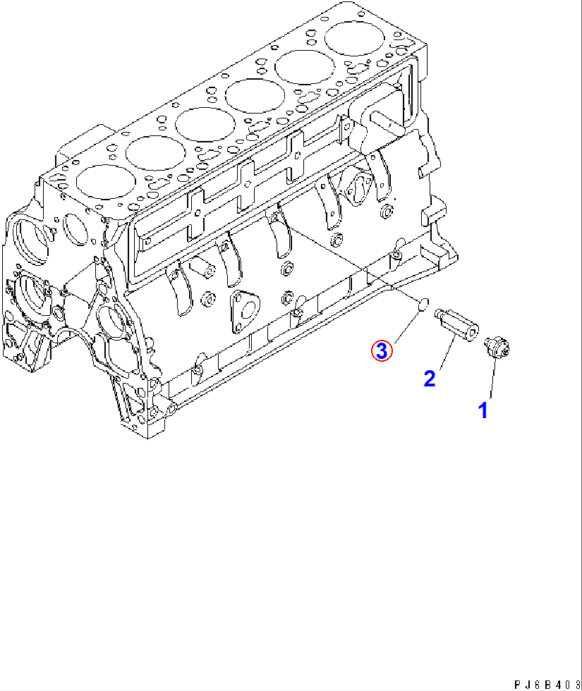 Diagram 6215-81-9710 O-RING - Komatsu