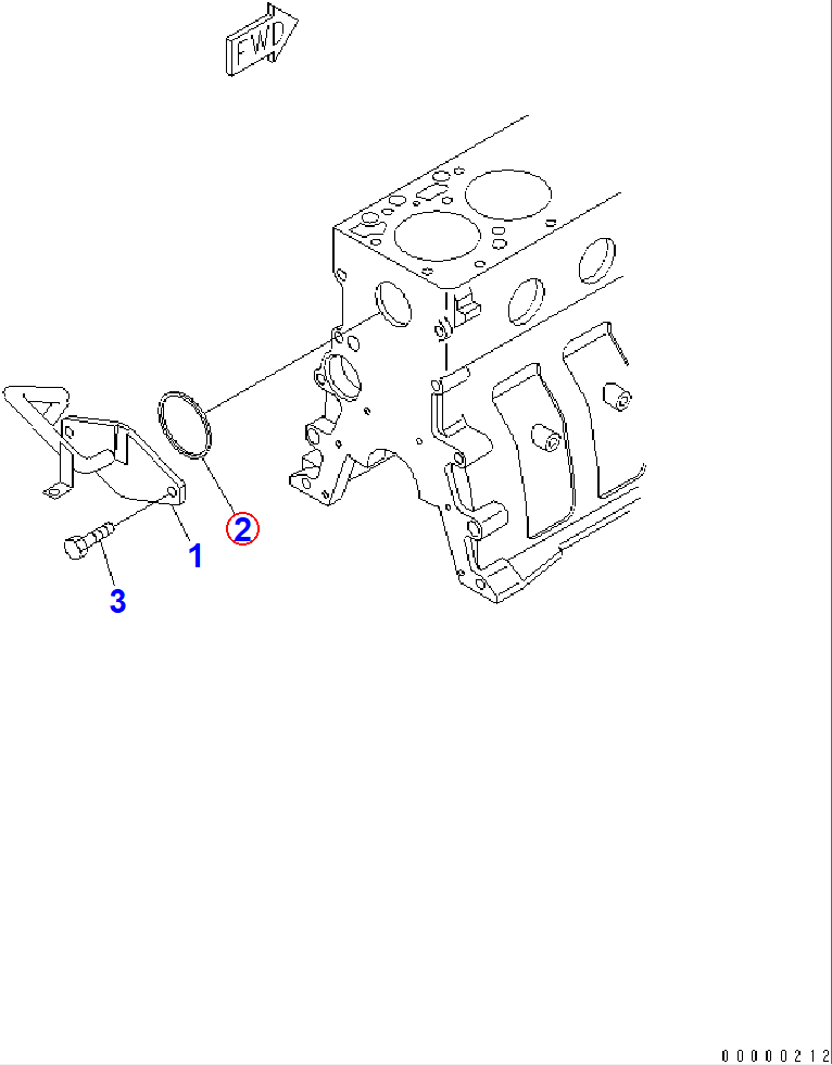 Diagram 6735-61-6140 SEAL - Komatsu