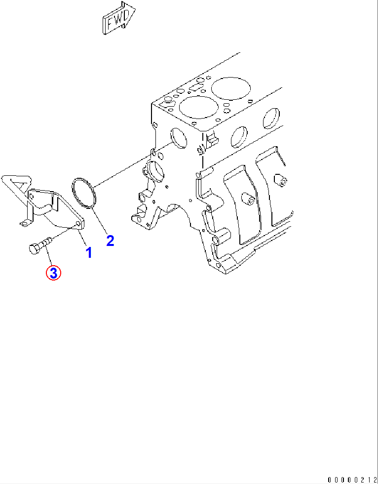 Diagram 01435-01225 BOLT - Komatsu