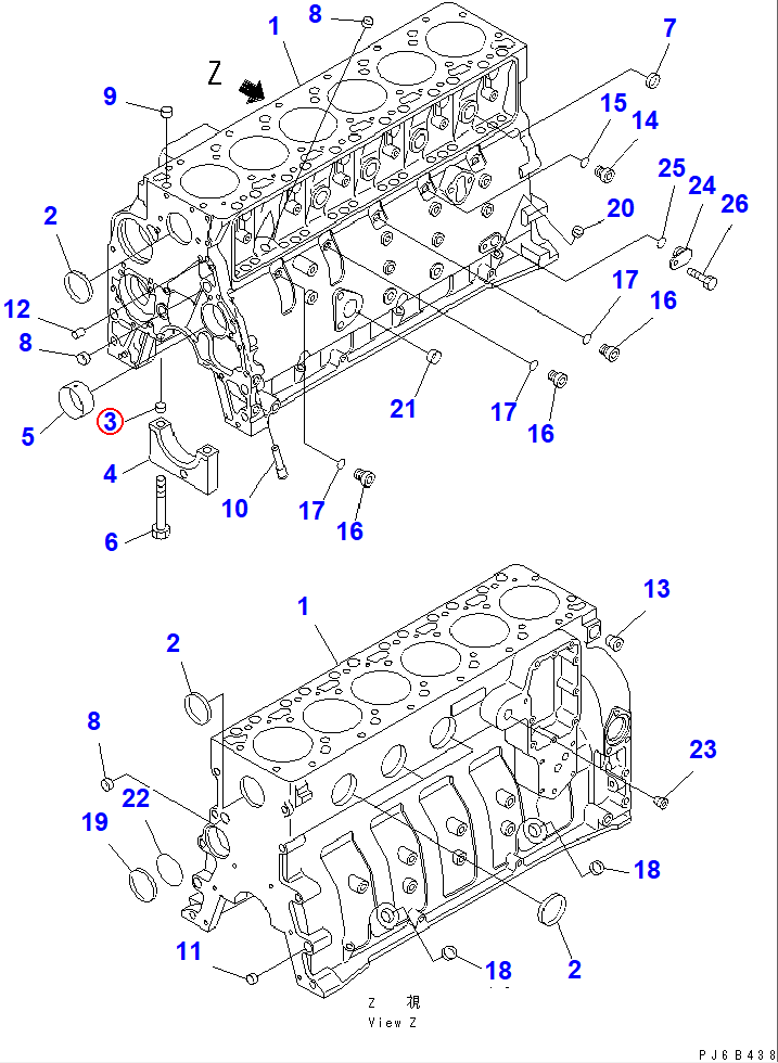 Diagram 6732-21-1910 RING - Komatsu