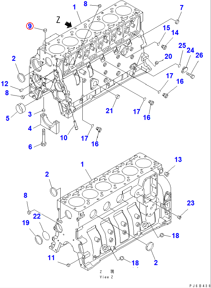 Diagram 6732-21-6140 RING - Komatsu