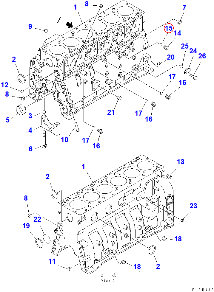 Diagram 6735-21-1930 O-RING (K2) - Komatsu
