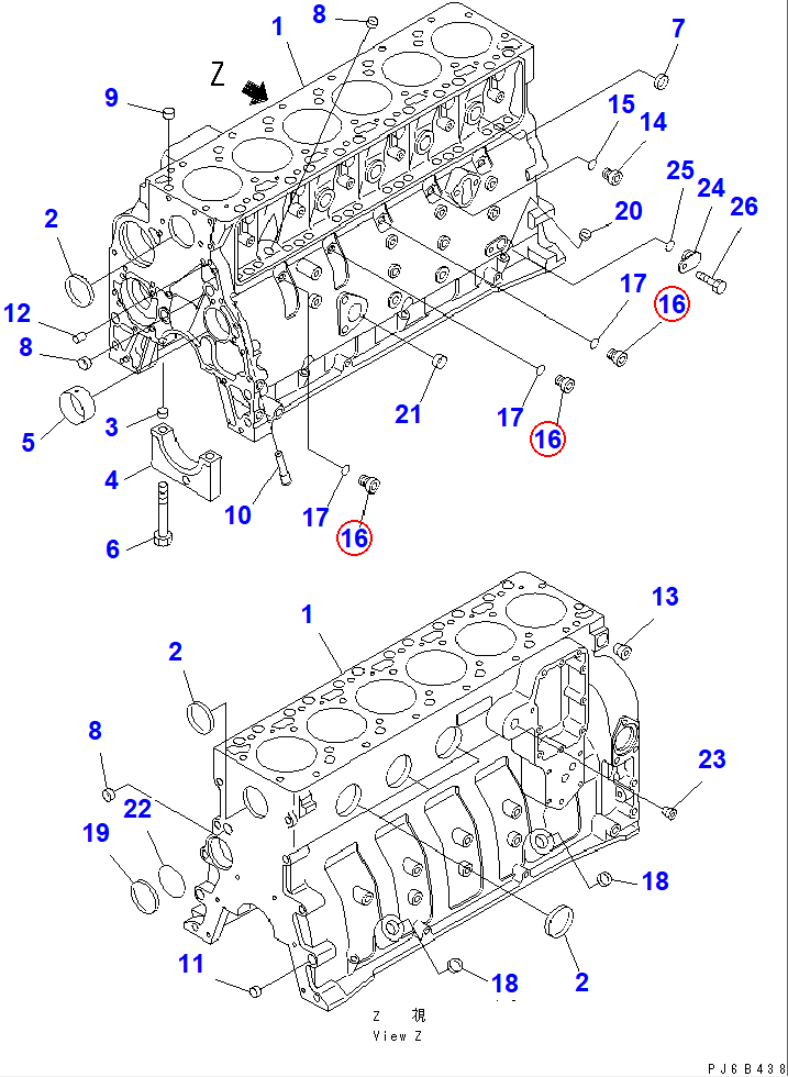 Diagram 6215-81-9510 PLUG - Komatsu