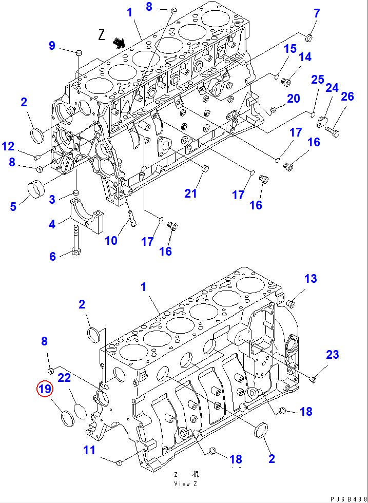 Diagram 6732-21-6130 PLUG - Komatsu
