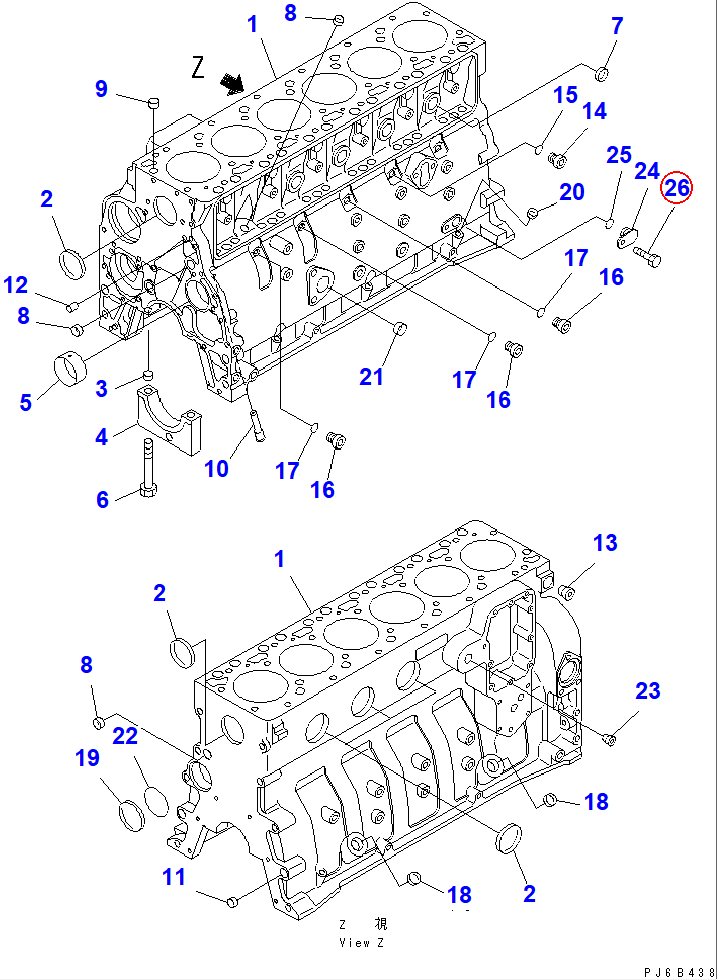 Diagram 6732-21-3120 BOLT - Komatsu