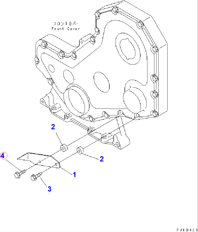 Diagram 6736-21-3230 BOLT - Komatsu
