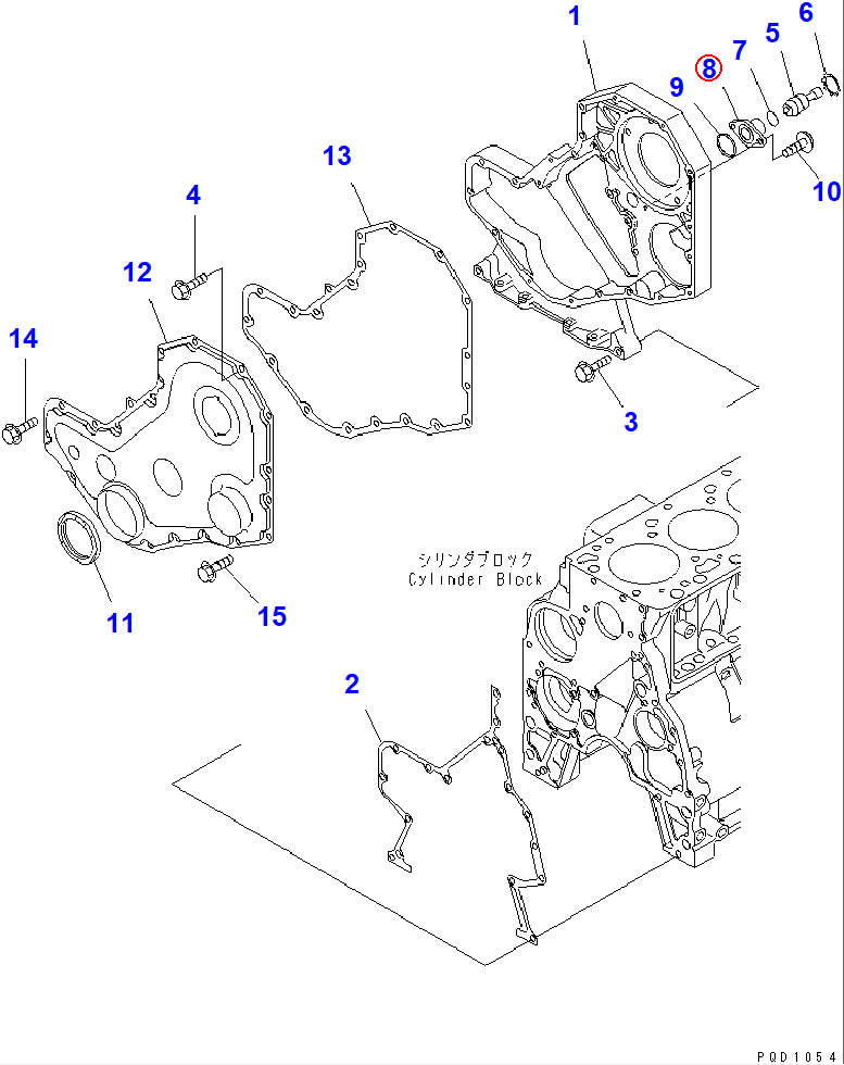 Diagram 6732-21-3180 HOUSING - Komatsu