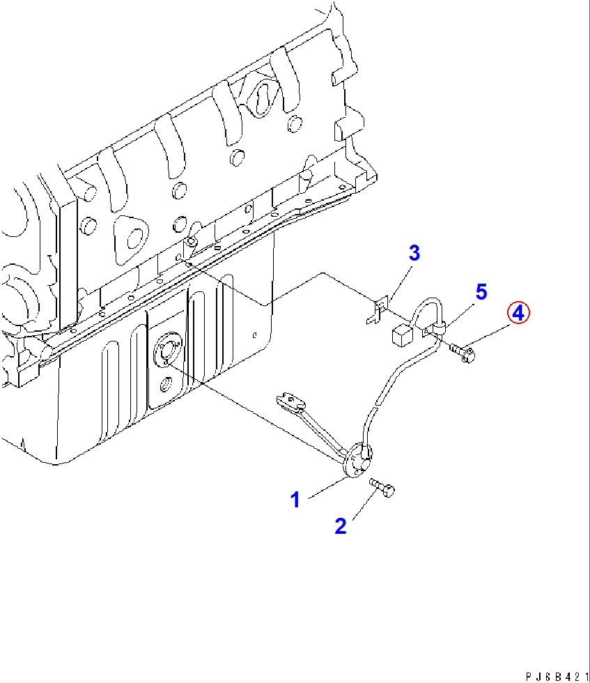 Diagram 6216-74-6180 BOLT - Komatsu