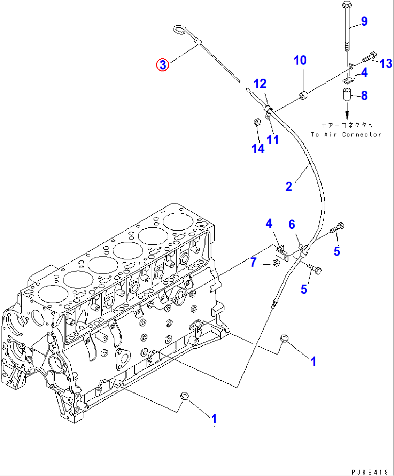 Diagram 6732-21-5642 GAUGE - Komatsu