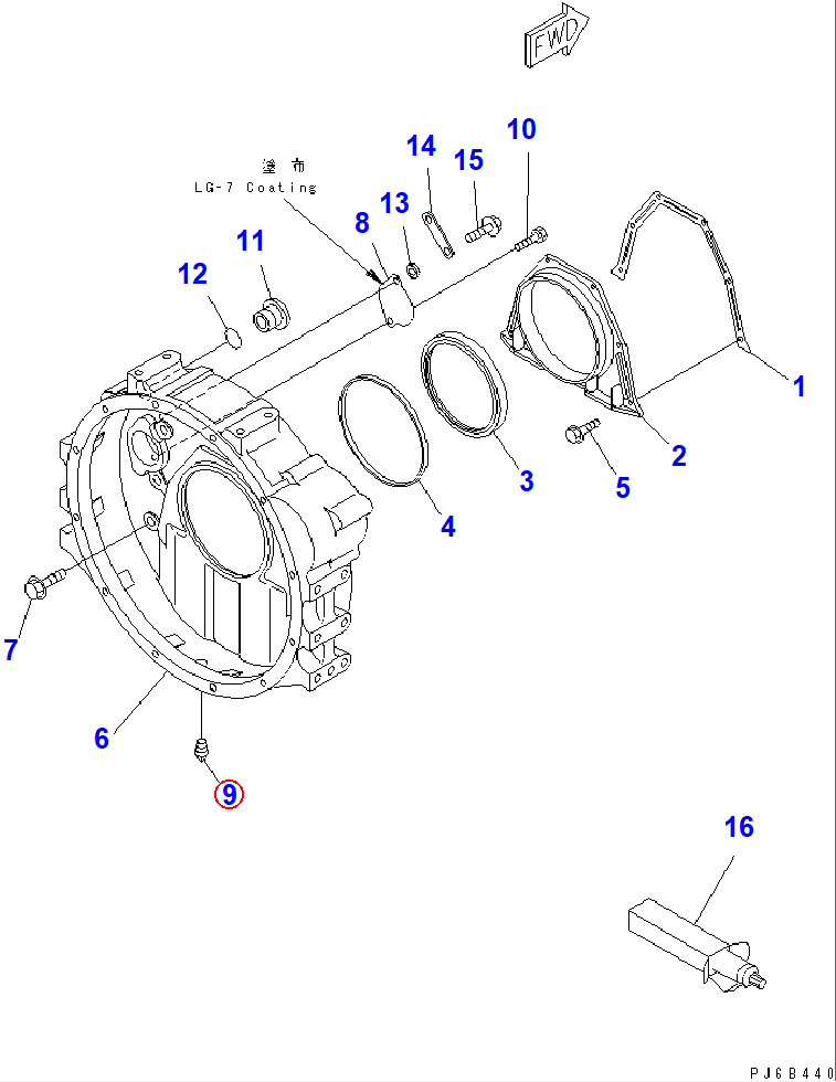 Diagram 07221-00813 PLUG - Komatsu