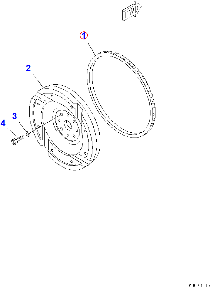 Diagram 6732-31-4180 GEAR,RING - Komatsu