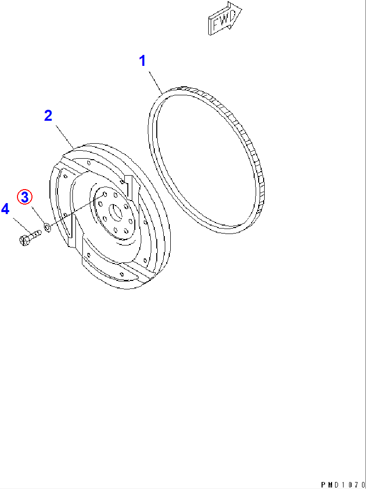 Diagram 6732-31-4120 WASHER - Komatsu