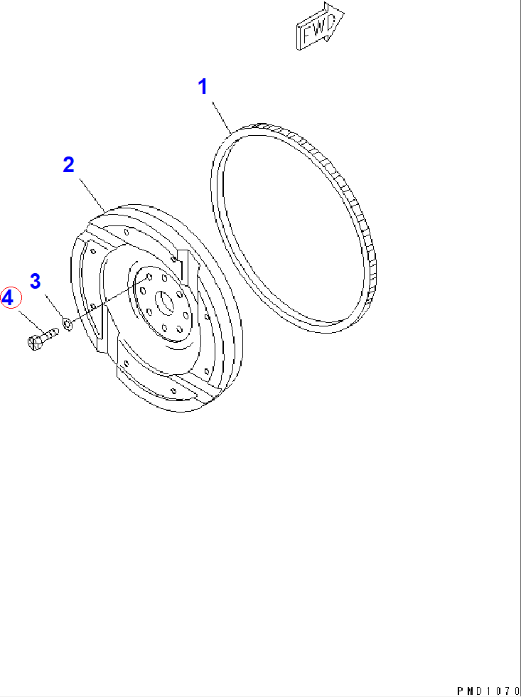 Diagram 6732-31-4130 BOLT - Komatsu