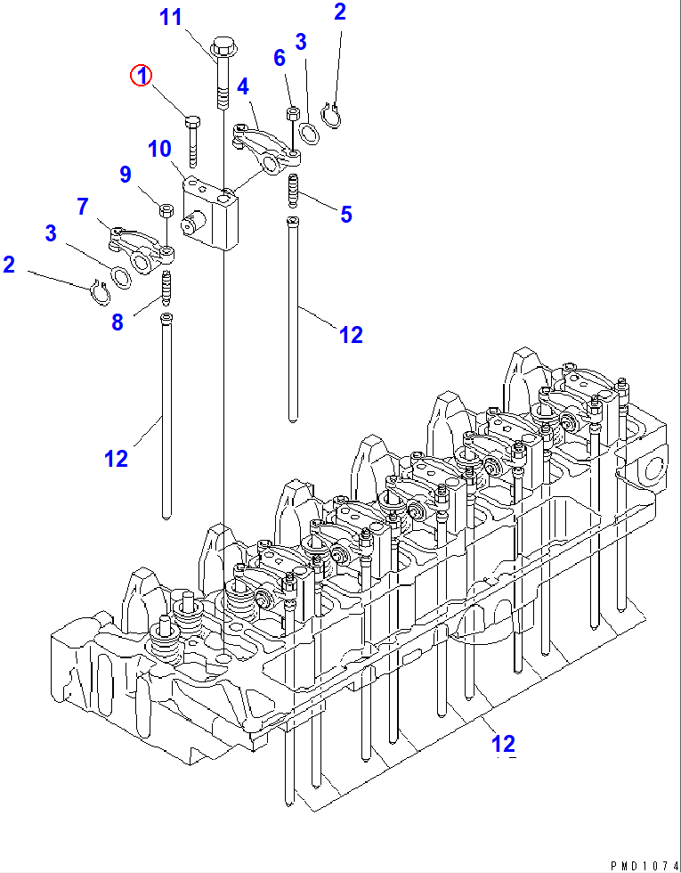 Diagram 6732-41-5180 BOLT - Komatsu