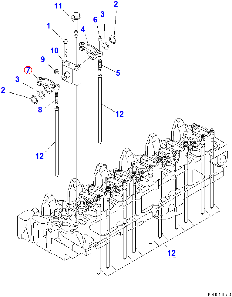 Diagram 6732-41-5200 ARM ASS'Y - Komatsu