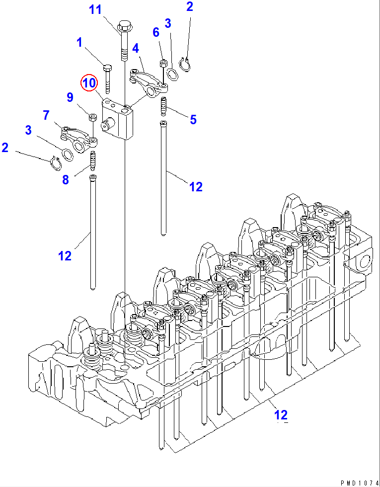Diagram 6736-41-5110 BRACKET ASS'Y - Komatsu