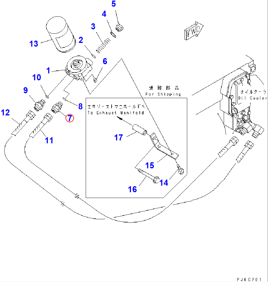 Diagram 6731-51-5260 NIPPLE - Komatsu