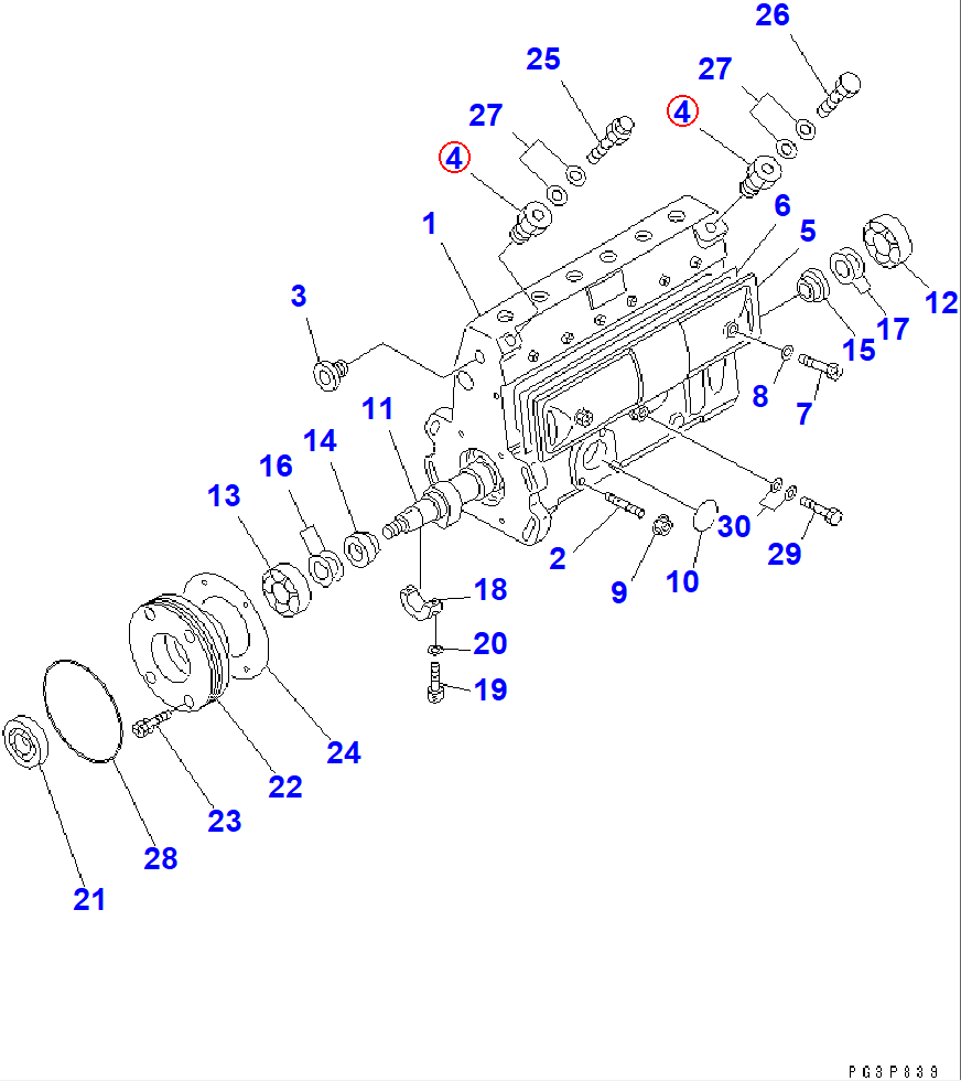 Diagram DK131002-2000 ADAPTER - Komatsu
