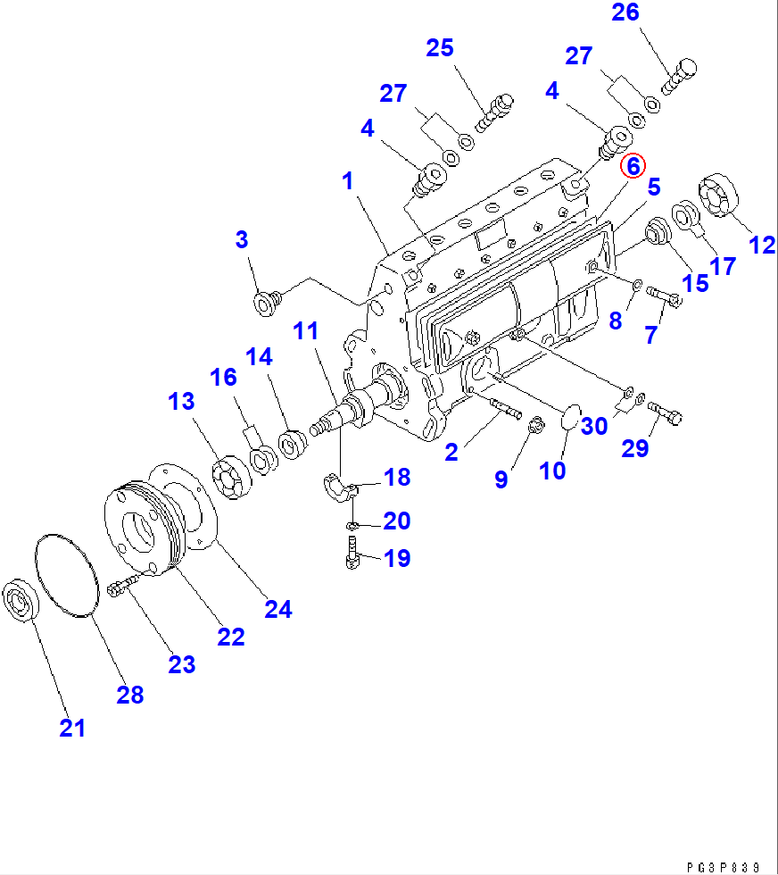 Diagram DK131011-0800 GASKET - Komatsu