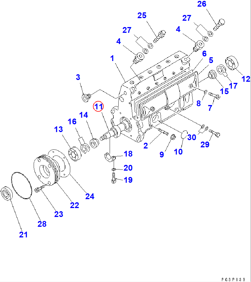 Diagram DK131371-4600 CAMSHAFT - Komatsu