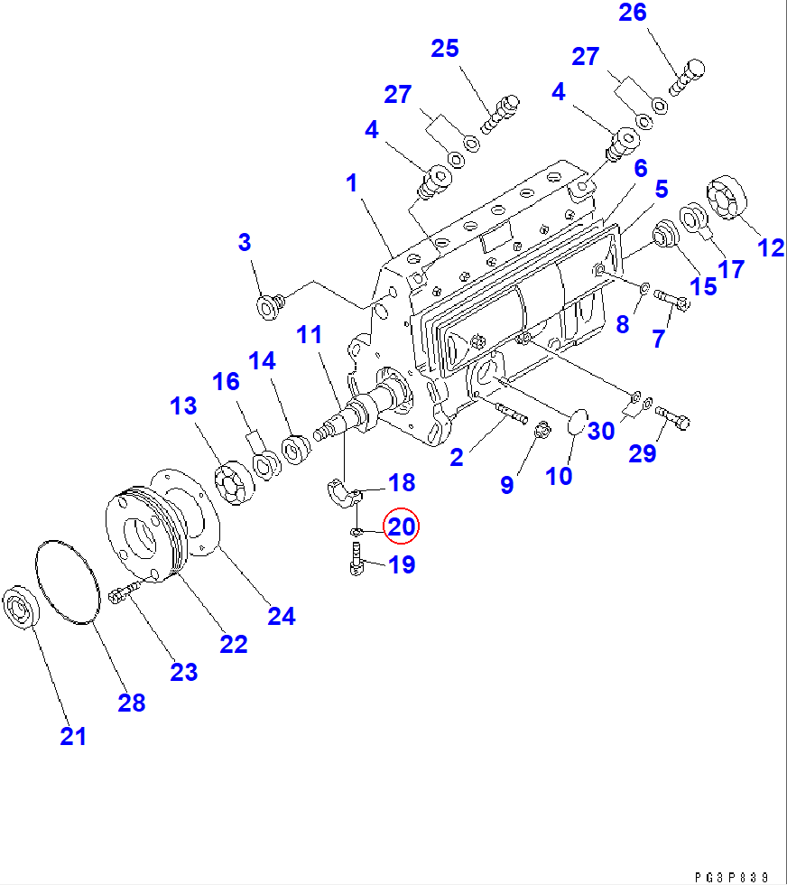 Diagram DK026505-0940 GASKET - Komatsu
