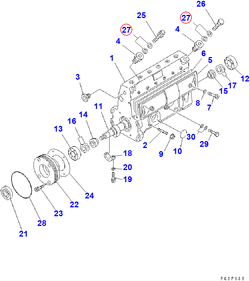 Diagram DK029341-4130 GASKET - Komatsu
