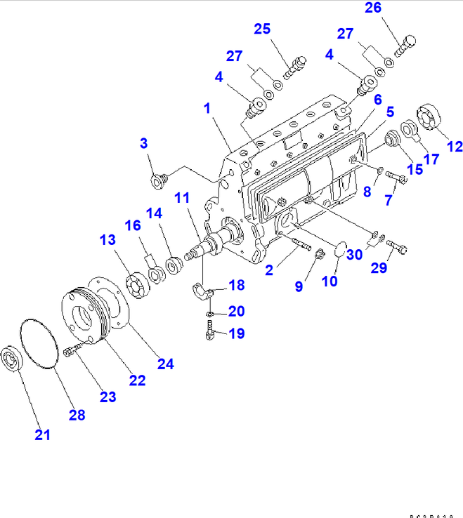 Diagram DK101062-9270 PUMP ASS'Y - Komatsu